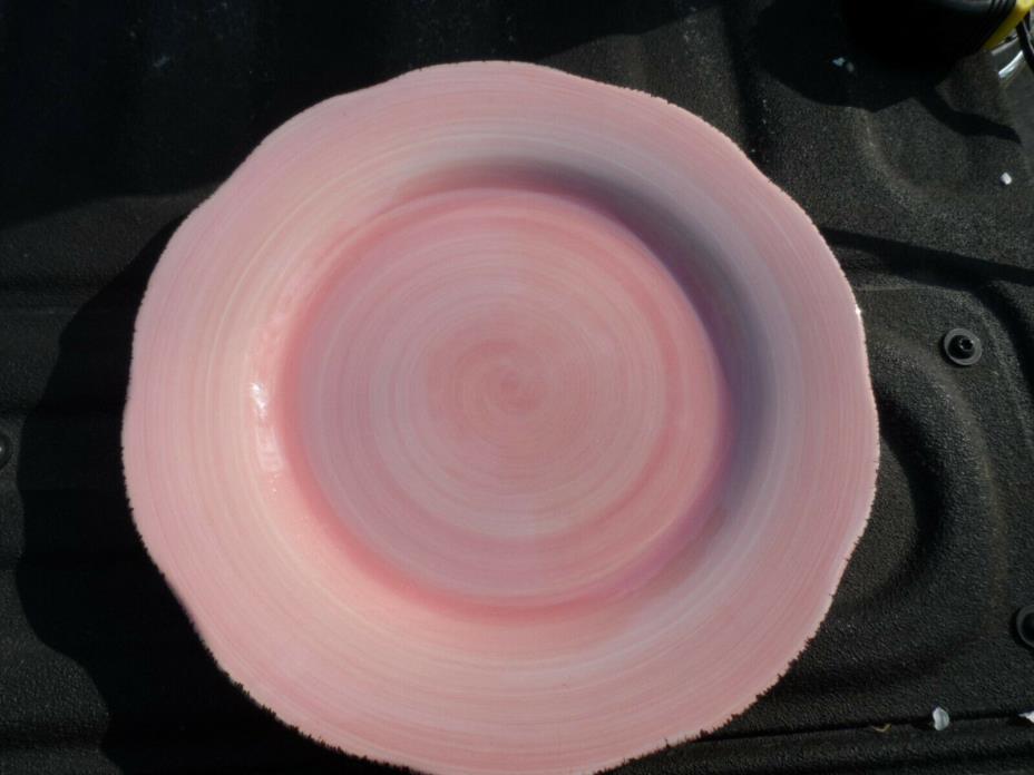 Franciscan Wedgewood Pink Flora Earthenware Scalloped Dinner Plate