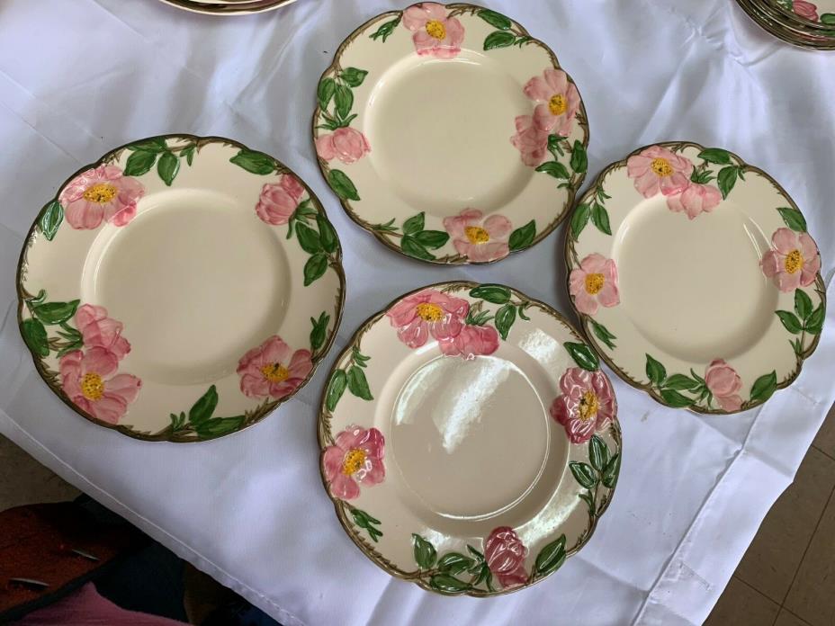 4 Vintage USA Franciscan Desert Rose salad/dessert plates 6054