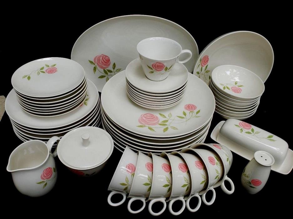 Classic Franciscan Gladding-McBean Pink-A-Dilly 56 Piece Place Setting for 8