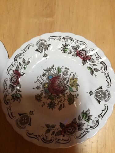Franciscan England Bouquet Lot Of 4 Snack Plates 7” Mint