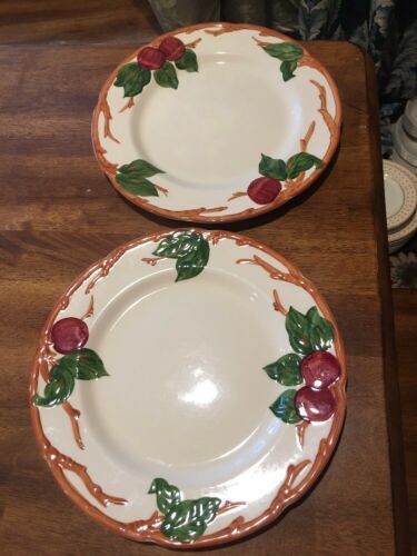2 Vintage Franciscan China American Apple Pattern Dinner Plate Arch Mark VGC