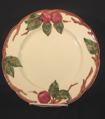 FRANCISCAN APPLE POTTERY CHINA SET 5 LUNCHEON PLATES USA LOGOS EXCELLENT