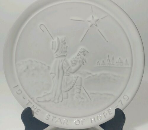 1979 Annual Christmas Plate Frankoma Pottery -The Star of Hope - Free Shipping