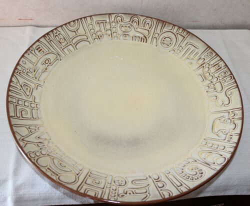 Frankoma 7FC Aztec Mayan Chop Plate Charger Platter