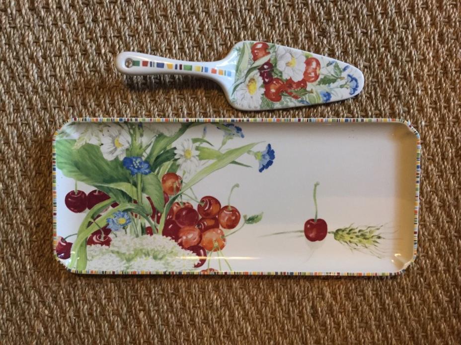 GIEN Cherry Oblong Serving Tray and Server
