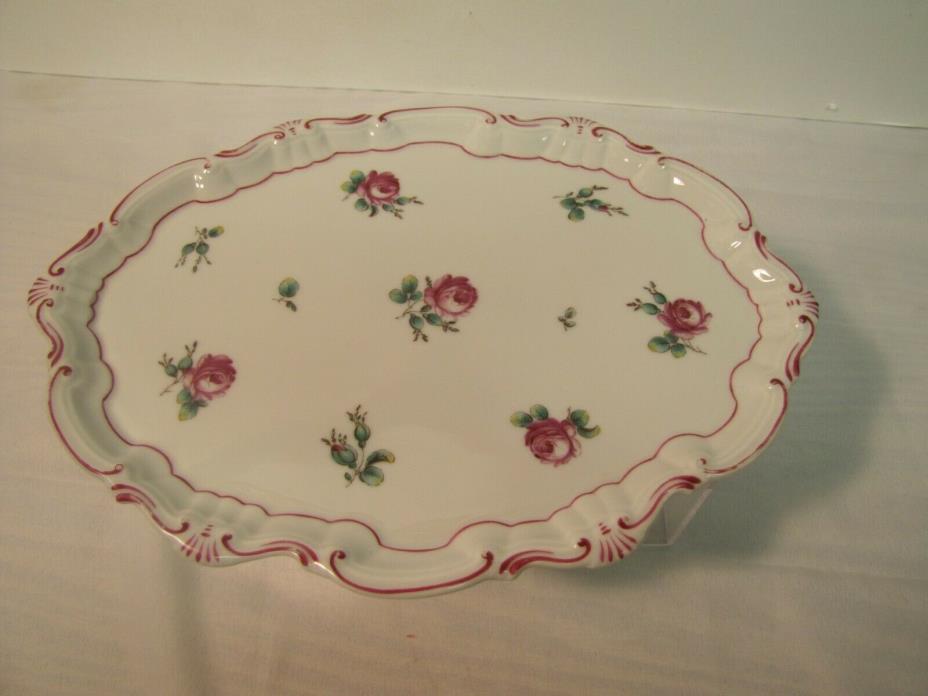 Richard Ginori Italy Porcelain Oblong Relish Tray antique rose pattern DL6
