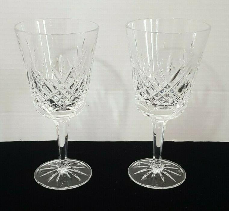 2 Gorham CHANCELLOR Crystal Iced Tea Water Goblets 7-1/8