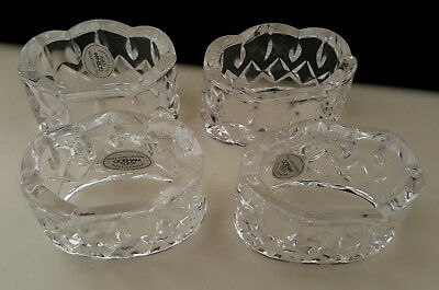 Set of 4 Gorham Crystal KING EDWARD Oval Napkin Rings - Excellent Condition!