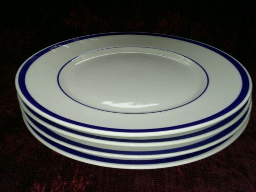 Gorham BISTRO BLUE  Dinner Plates - Set/4 - FREE U.S. SHIPPING