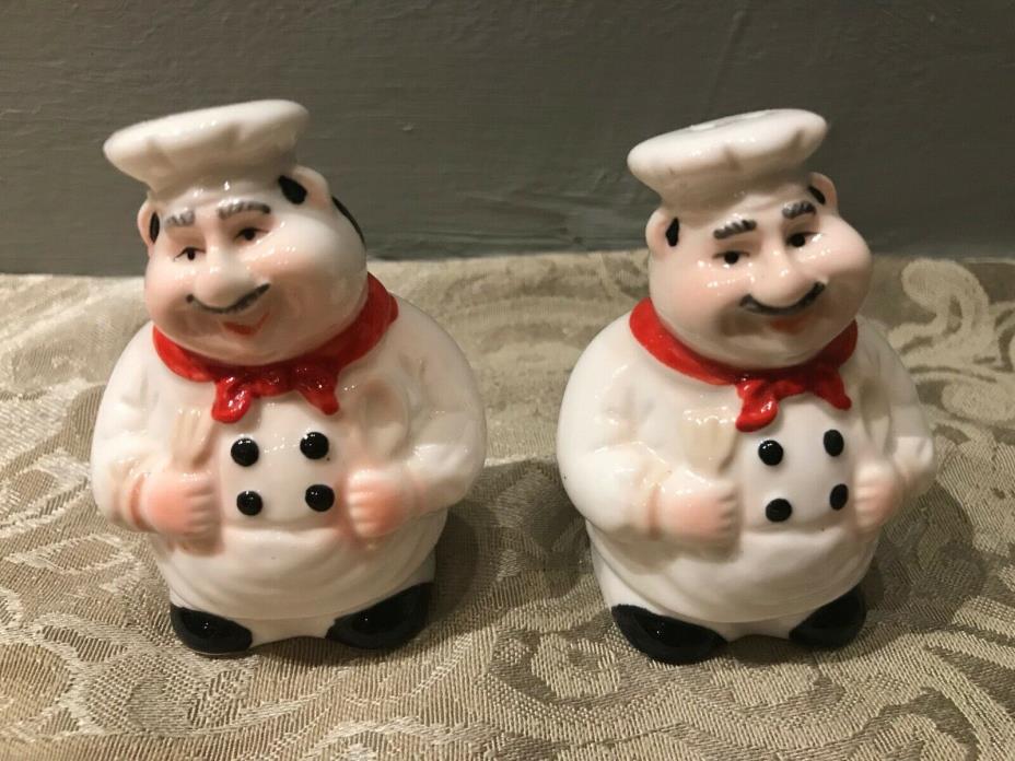 Vintage Italian Chef Ceramic Salt & Pepper Shakers
