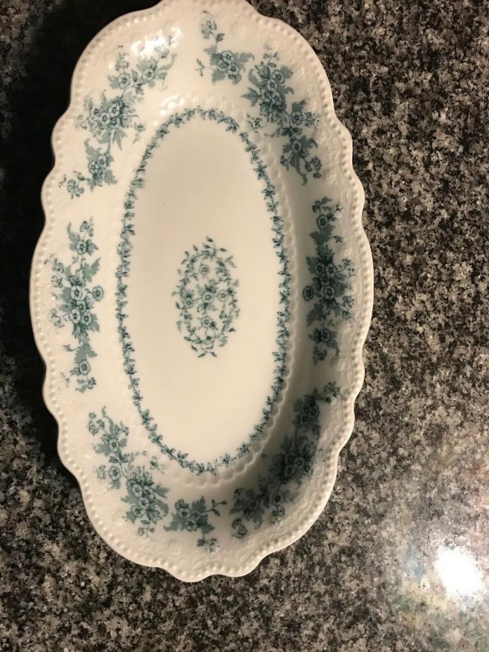 SWEET ANTIQUE GRINDLEY 'EILEEN' TEAL GREEN SMALL SERVING DISH!