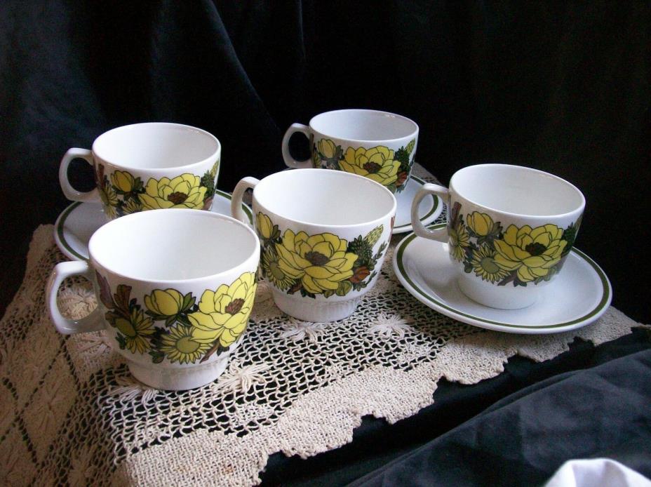 GRINDLEY~ Mayflower~Straffordshire England~CUPS & PLATES~white