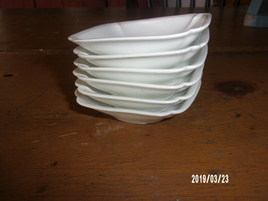 6 Antique White Porcelain 
