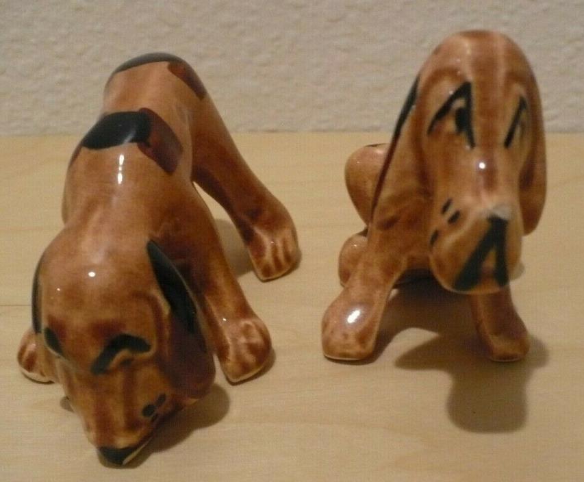 Vintage Grindley Basset Hound Figurines ~ Lot of 2