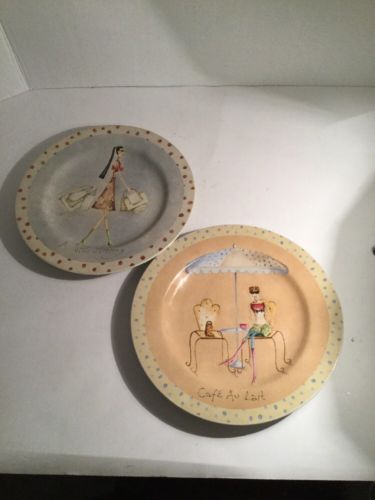 2 SAKURA 8 IN.SNACK PLATES 