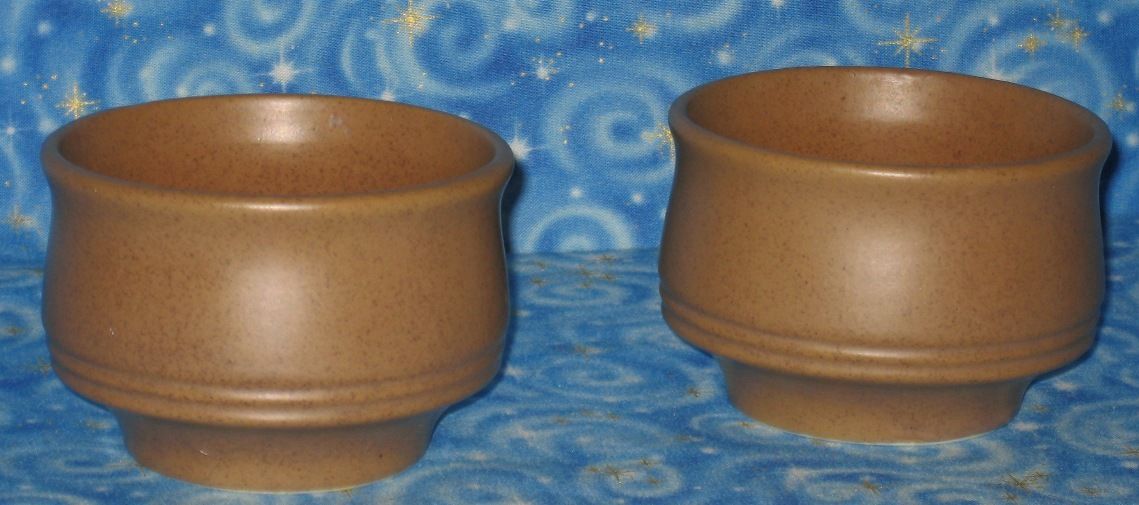 2 Vintage Hall Brown Pottery Pots Bowls 3819 Made in Japan Next Day USA Shipping