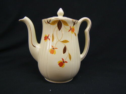 Hall Autumn Leaf Rayed Long Spout Teapot With Lid 8 3/4