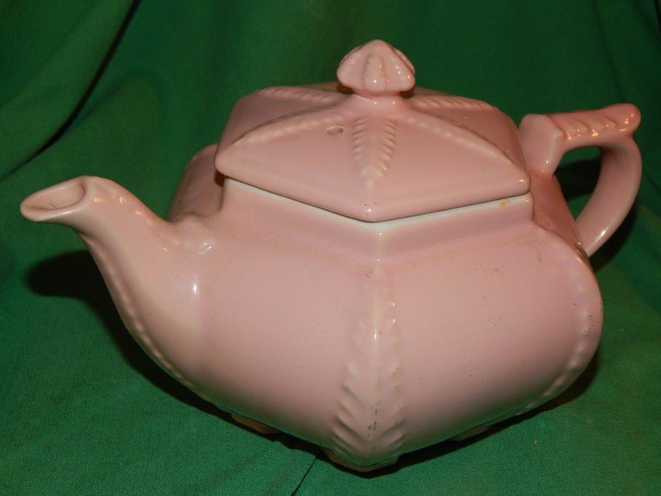VINTAGE! Hall Victorian Plume, Pink Teapot  6 Cup Teapot