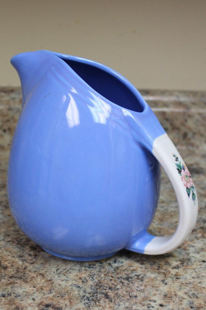 VINTAGE HALL ROSE PARADE SMALL BLUE PITCHER 1259