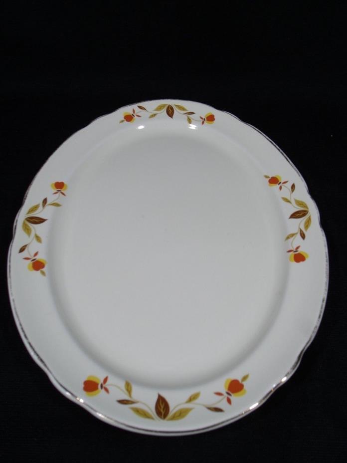 Vintage Hall China Jewel Tea Autumn Leaf Large Oval Platter