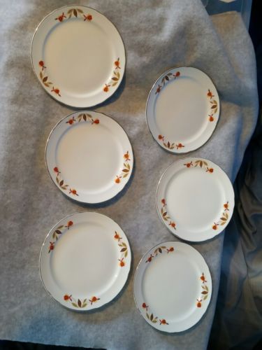 HALL China Autumn Leaf JEWEL TEA Pie or Dessert Plate SET of 6~7