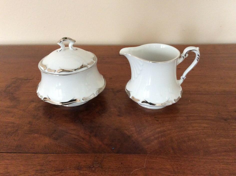 Harmony House Starlight 3656 Creamer & Sugar Bowl with Lid  Japan