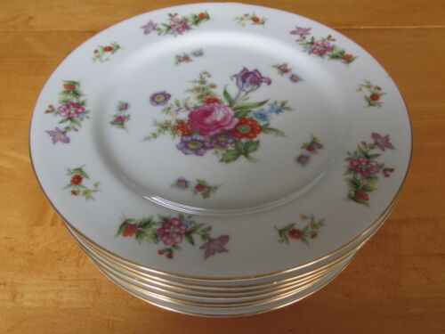 Set of 8 HARMONY HOUSE CHINA Dresdania Dinner Plates