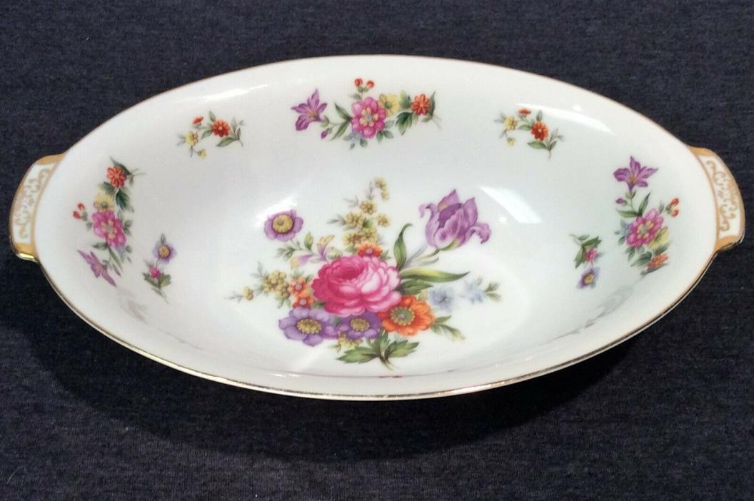 Harmony House Fine China Dresdania Circa 1954 Oval Vegetable Bowl 10-1/2