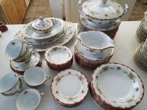 Vintage Harmony House China WEMBLEY Service for 8 with Serving Pieces