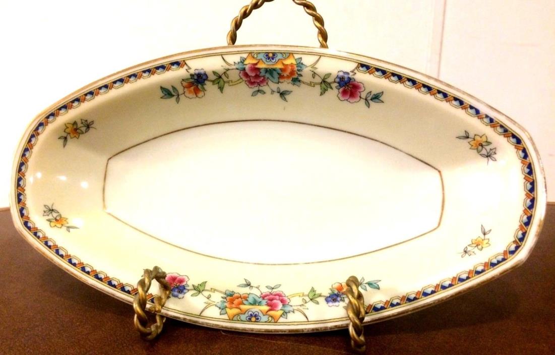 Heinrich & Co China Relish Dish with Flowers China Imperial H&Co Selb Bavaria