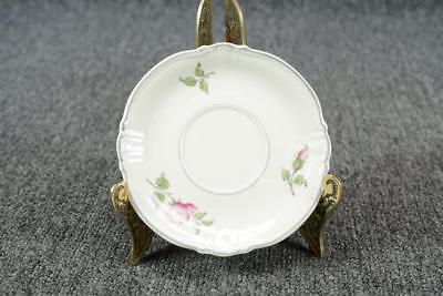 Heinrich Bavaria Porcelain Saucer White With Flower Art
