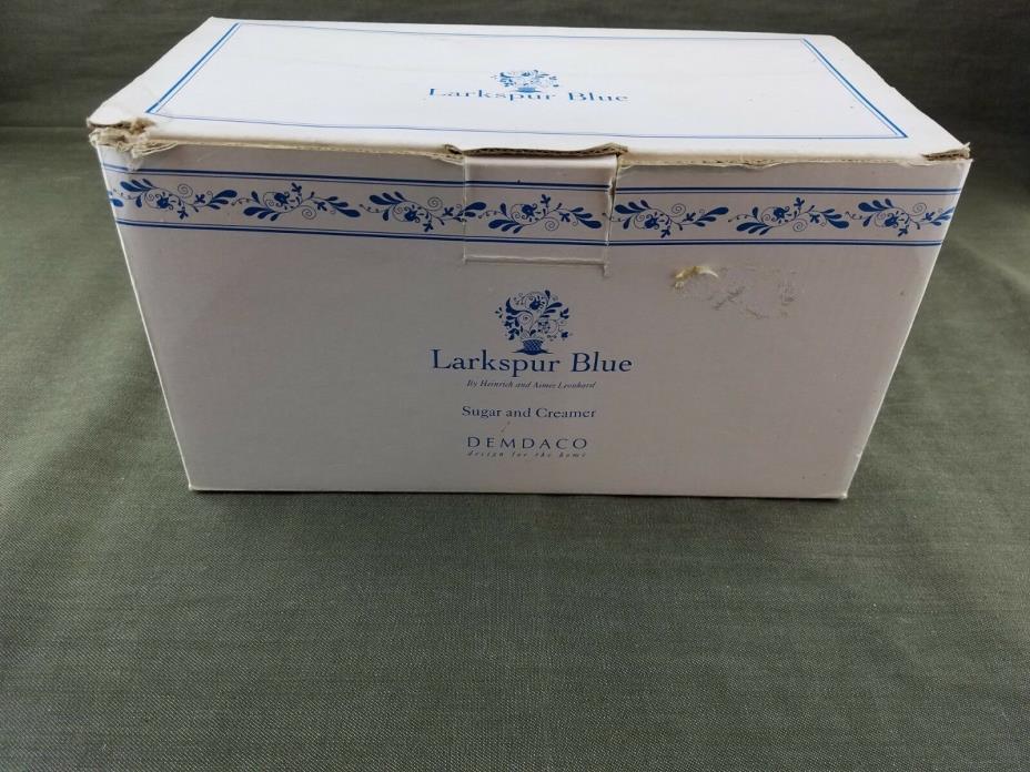 Demadco Larkspur Blue Heinrich & Leonhard Sugar & Creamer New in Box