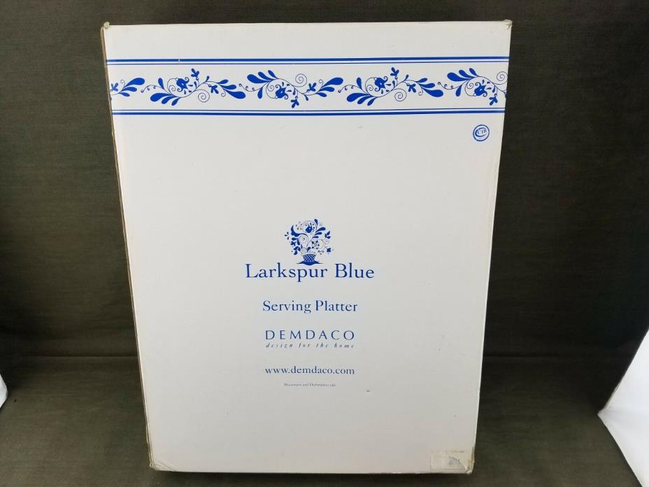 Demadco Larkspur Blue Heinrich & Leonhard Serving Platter New in Box 16 x 12 1/2