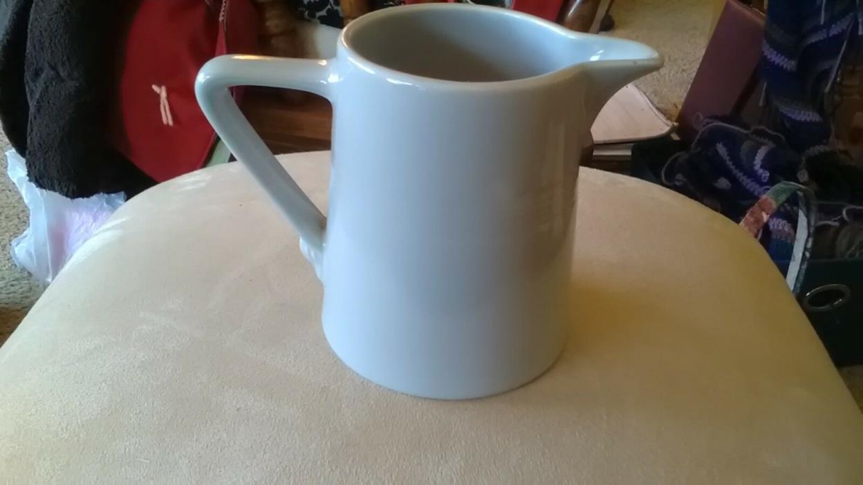 Vi ntage Homer Laughlin Grey Milk Pitcher Harlequin  22 oz