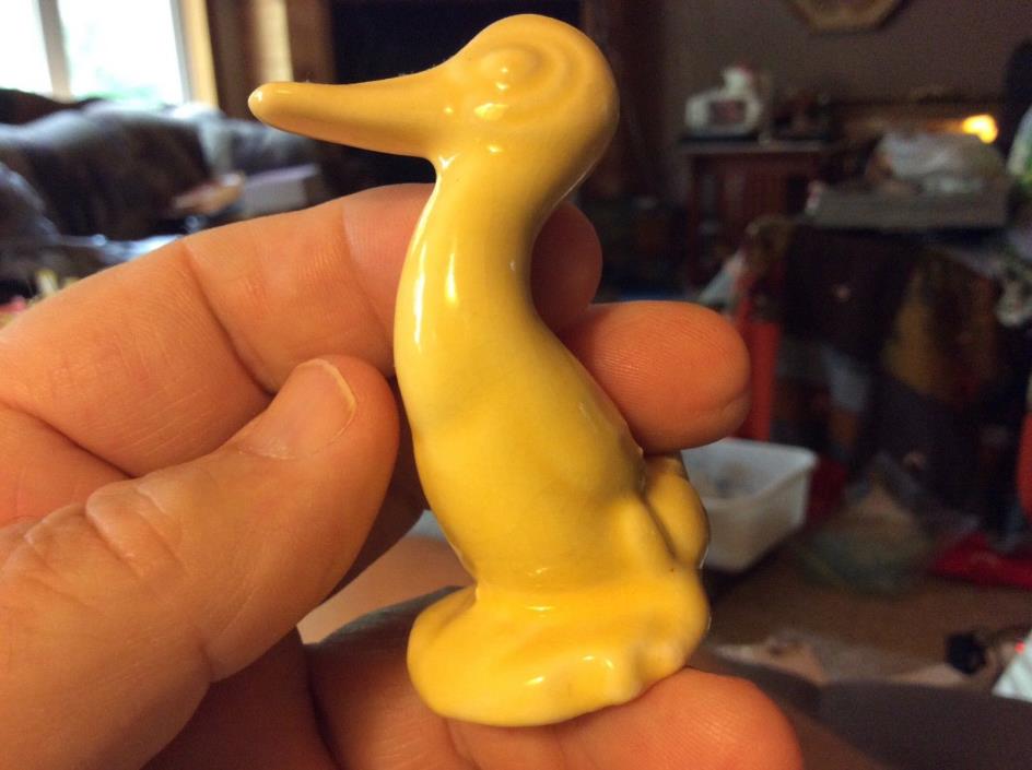 Vintage Homer Laughlin Harlequin Fiesta Yellow Duck Animal Figurine ~~ RARE!!