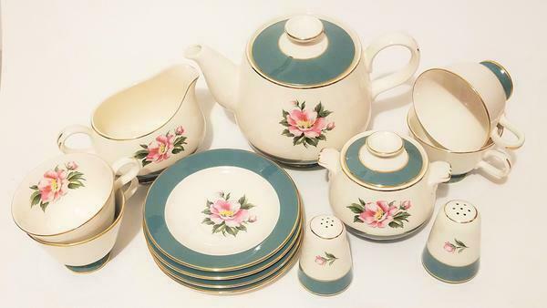 Homer Laughlin Century Service Empire Green,Tea,Sugar,Gravy,Salt & Pepper,Cup,P