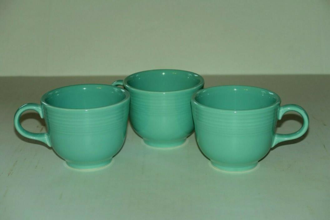 Homer Laughlin Green Jadite Fiesta Cups-Set of 3
