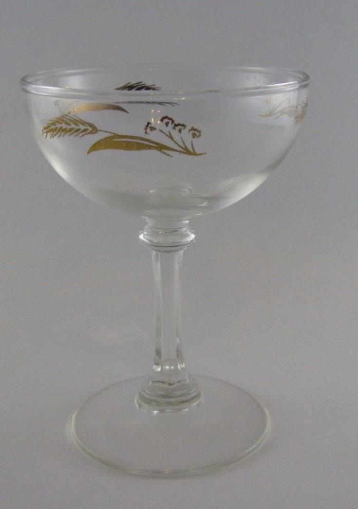 Lifetime Homer Laughlin Prairie Gold Wheat - Crystal Sherbet Champagne Glass