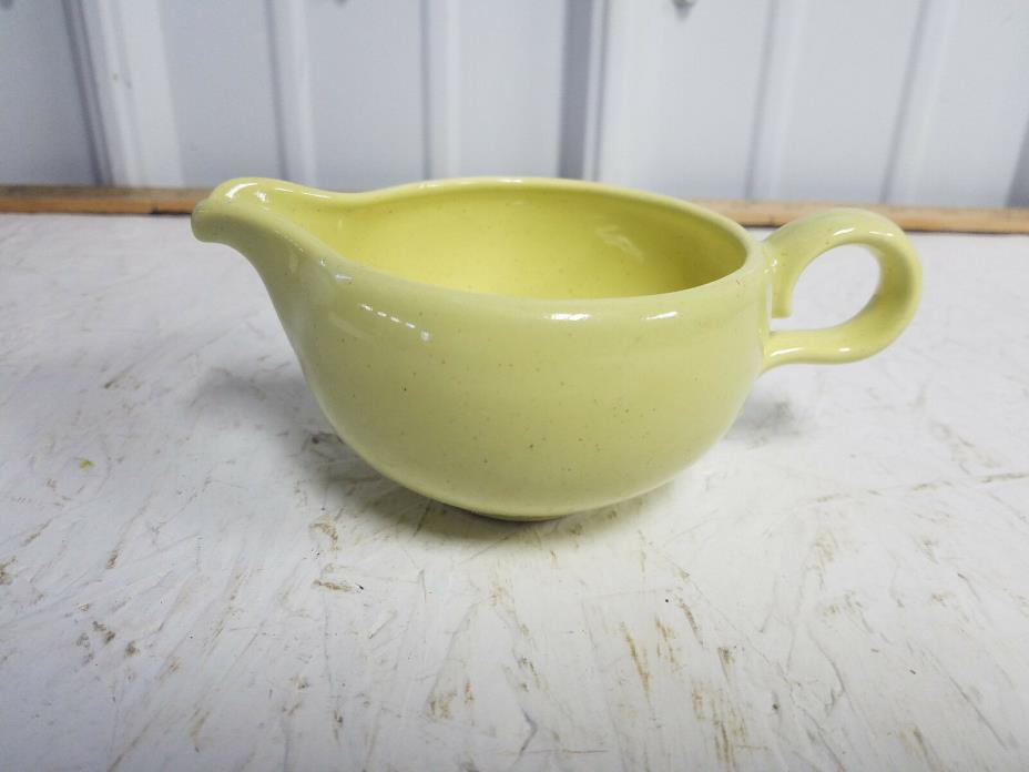 Vintage Unmarked Yellow Speckeled Creamer