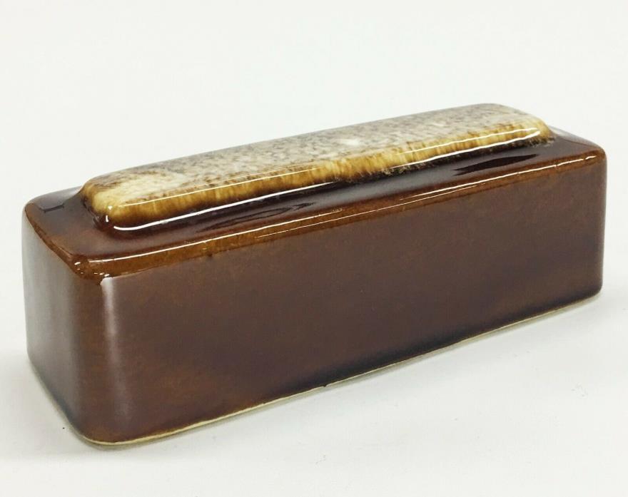 Vintage Hull USA Brown Drip Butter Dish Lid Only