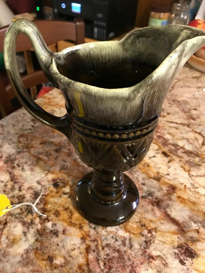 Hull Pottery Green Drip Pitcher
