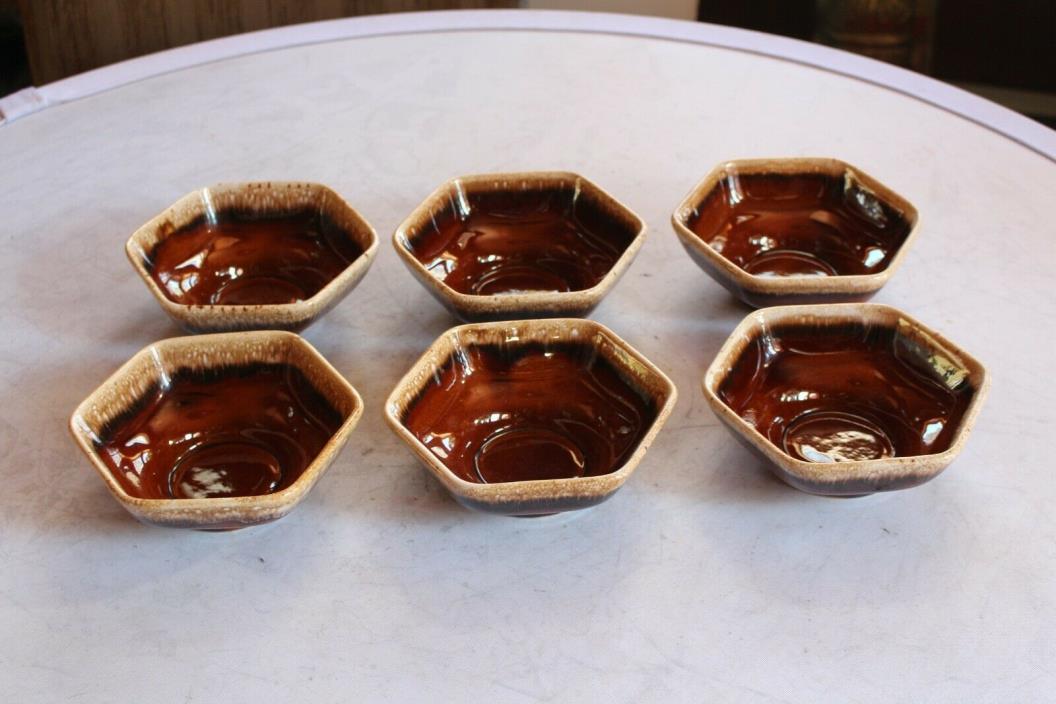 1 Hull Mirror Brown Drip pottery Chip And Dip Bowl