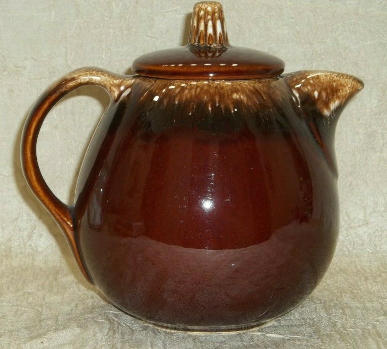Vintage Hull Pottery Brown Drip Glaze Teapot Oven Proof Tea Pot USA 7