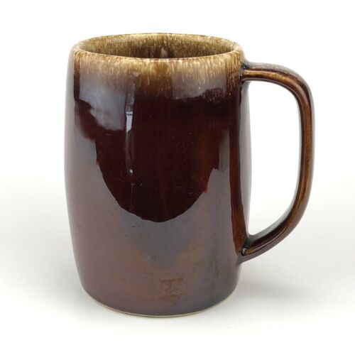 Vintage Hull Brown Drip 16oz Ounce Coffee Mug Cup Stein Oven Proof USA Stoneware