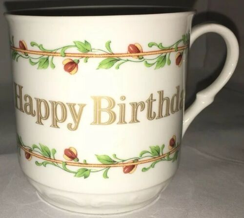 House Of Goebel Bavaria West Germany Happy Birthday 3.75 InchCeramic Coffee Mug