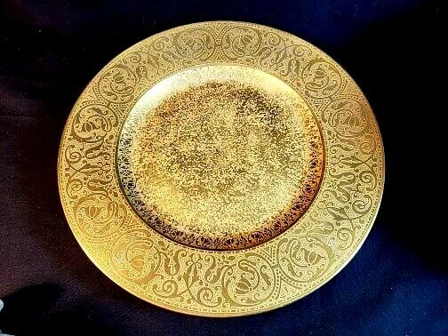 Hutschenreuther Gold Encrusted Service Plate 10 3/4