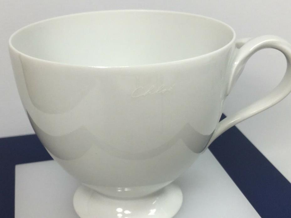 Hutschenreuther Fine China, NEW, RETIRED, Cholé White Pattern, 8 oz Cup #4752