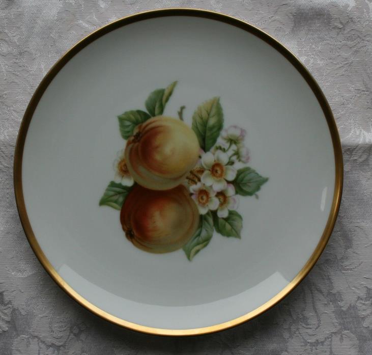 Vtg Hutschenreuther Selb Pasco Germany Salad Plate Peaches and Blossoms Germany