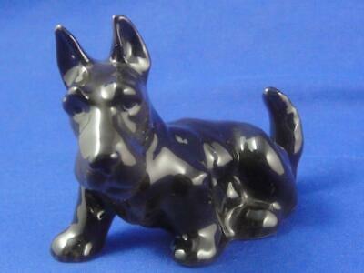 Vintage Hutschenreuther Karl Tutter Black Scottish Terrier Scottie Dog Figurine