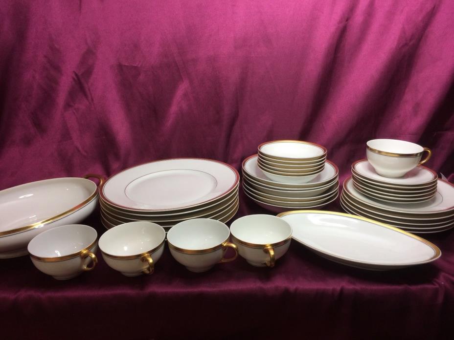 Hutsehenreuther Gelb Bavarian China-Gold Trim- 37 pieces-Favorite Pattern